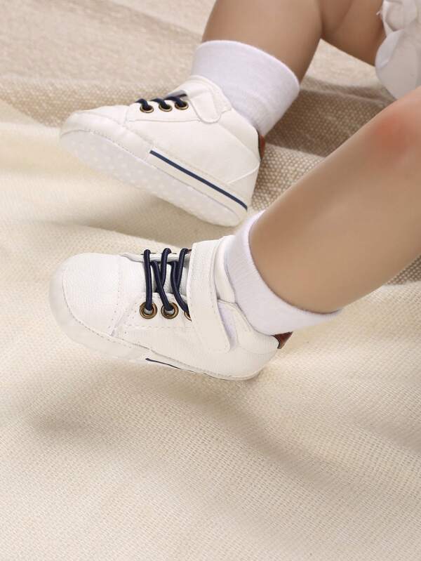 Baby Boys Lace Up Hook-and-loop Fastener Strap Skate Shoes