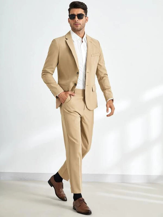 SHEIN Men Single Breasted Blazer & Pants Suit