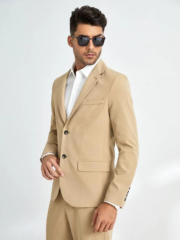 SHEIN Men Single Breasted Blazer & Pants Suit