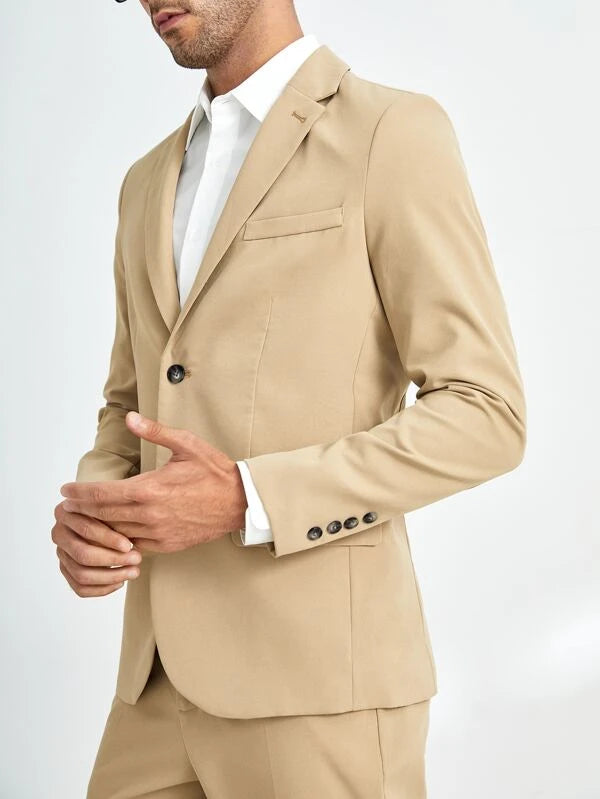 SHEIN Men Single Breasted Blazer & Pants Suit