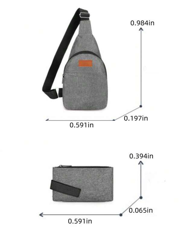 3pcs Bag Sets Backpack Sling Wristlet Bag Grey