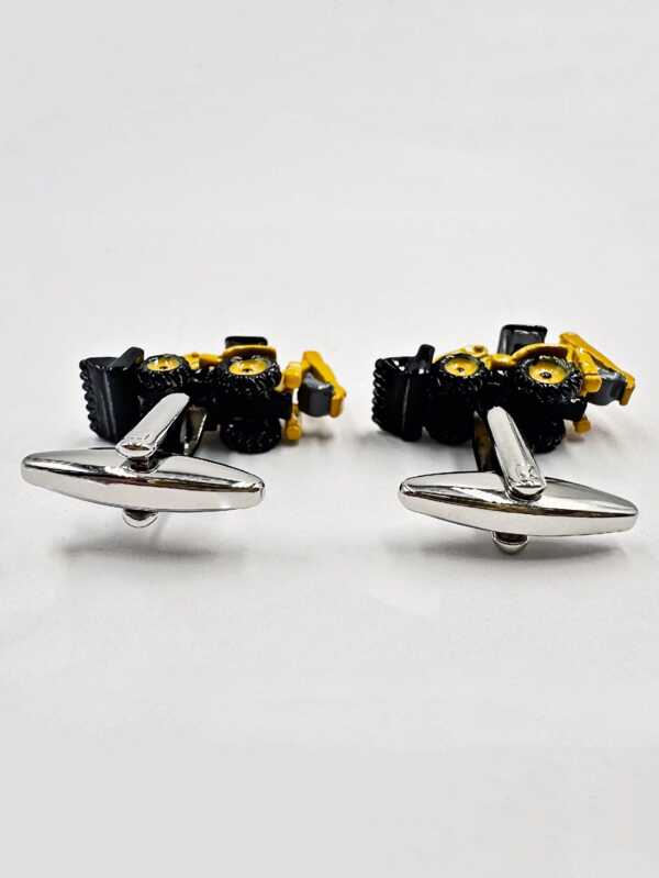 1pair Miniature Hook Shovel & Car Cufflinks Suitable For Men's Business And Social Events