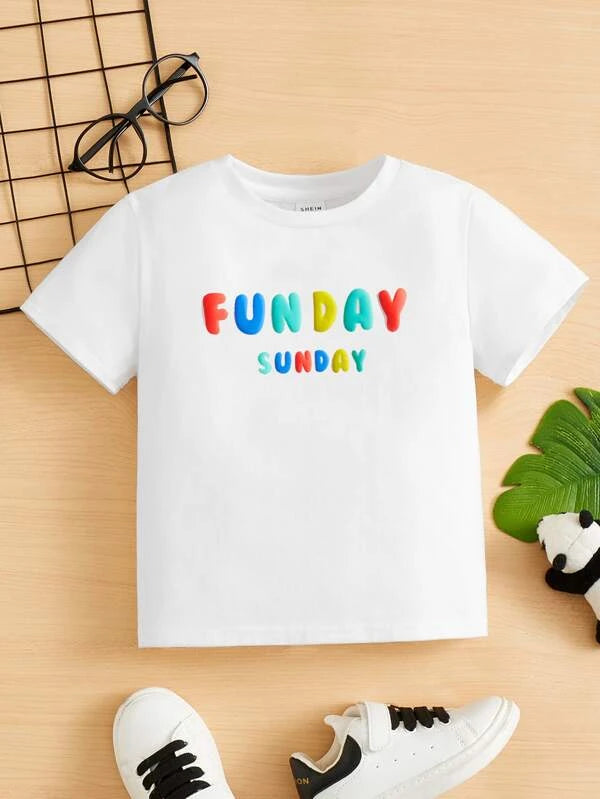 SHEIN Kids EVRYDAY Toddler Boys Slogan Graphic Tee