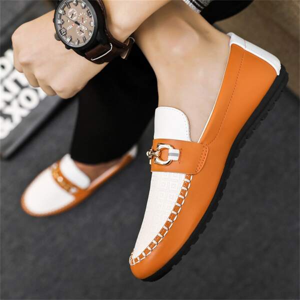 1 Pair Men's Fashionable And Casual Loafers Moccasin Shoes