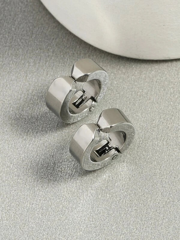 Fashionable and Popular Men Stainless Steel Earrings Punk Hip Pop Style for Jewelry Gift and for a Stylish Look