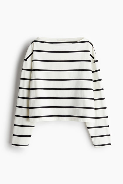 Oversized boat-neck top