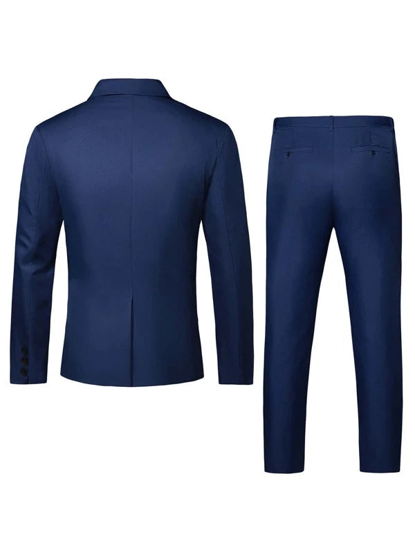 Men Single Breasted Blazer & Suit Pants