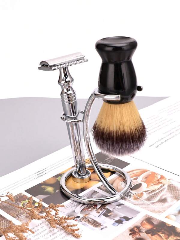 Razor Brush Stand Holder, Stainless Steel Razor Storage Rack For Men