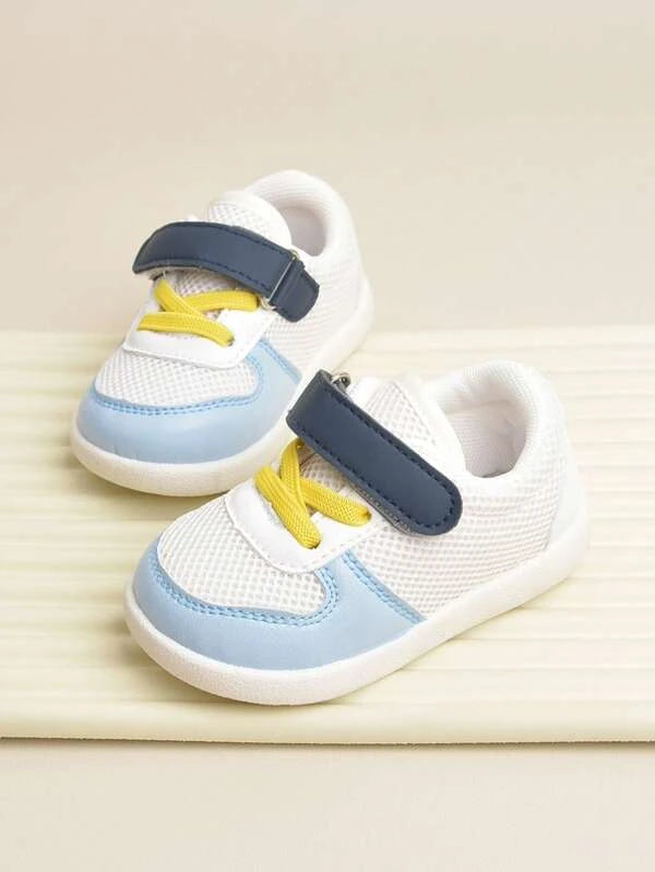 Baby Boys Color Block Mesh Breathable Sporty Skate Shoes For Outdoor