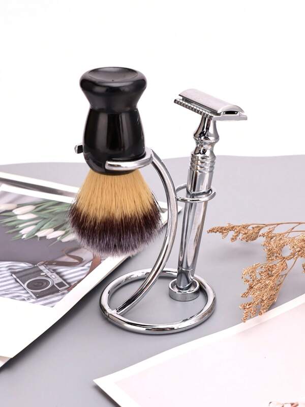 Razor Brush Stand Holder, Stainless Steel Razor Storage Rack For Men