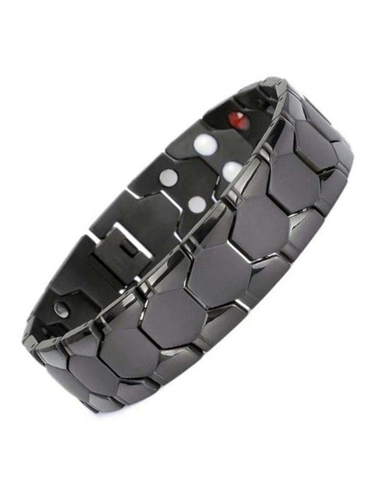1pc Minimalist Fashionable Black Chain Bracelet For Men For Formal Occasion