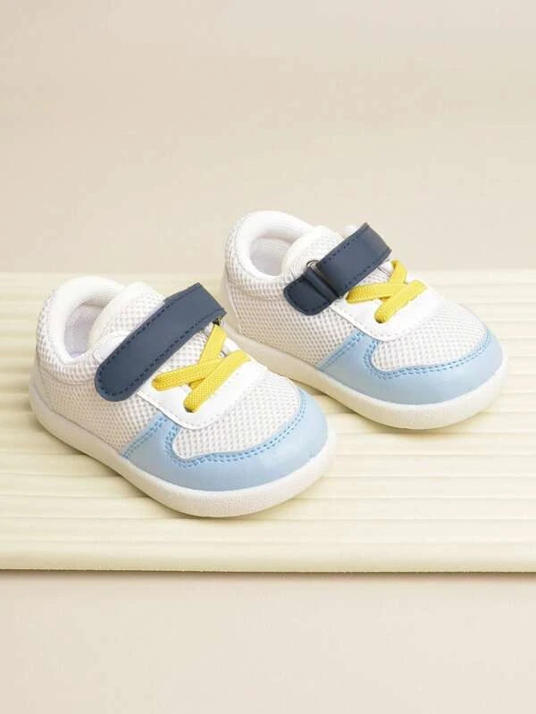 Baby Boys Color Block Mesh Breathable Sporty Skate Shoes For Outdoor