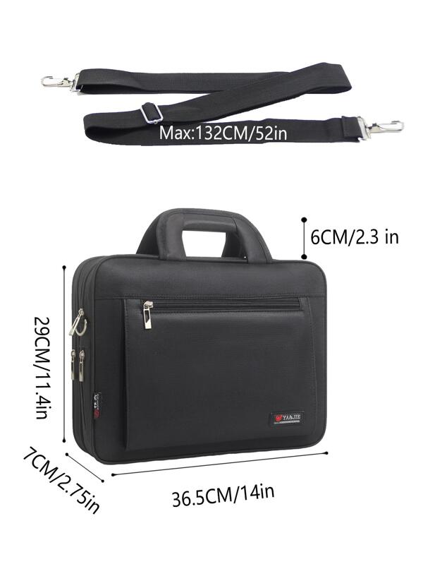 15.6 Inch Business Briefcase Handheld Crossbody Computer Bag File Bag