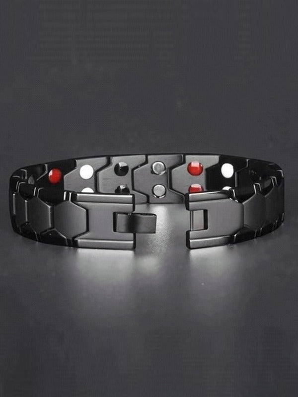 1pc Minimalist Fashionable Black Chain Bracelet For Men For Formal Occasion