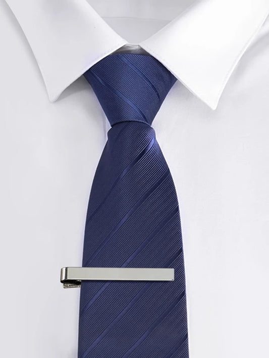 Men Striped Pattern Tie Clip