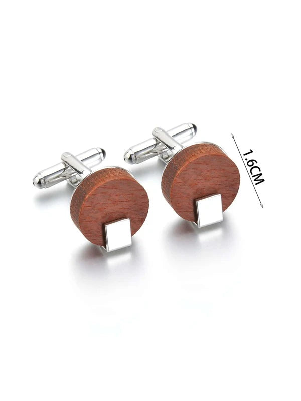 Fashionable and Popular Men Round Cufflinks Copper for Jewelry Gift and for a Stylish Look