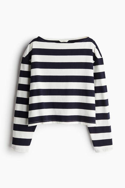 Oversized boat-neck top