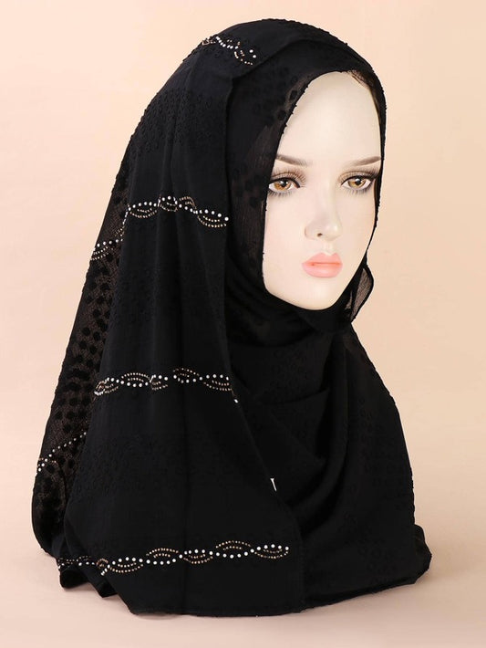Rhinestone Decor Hijab