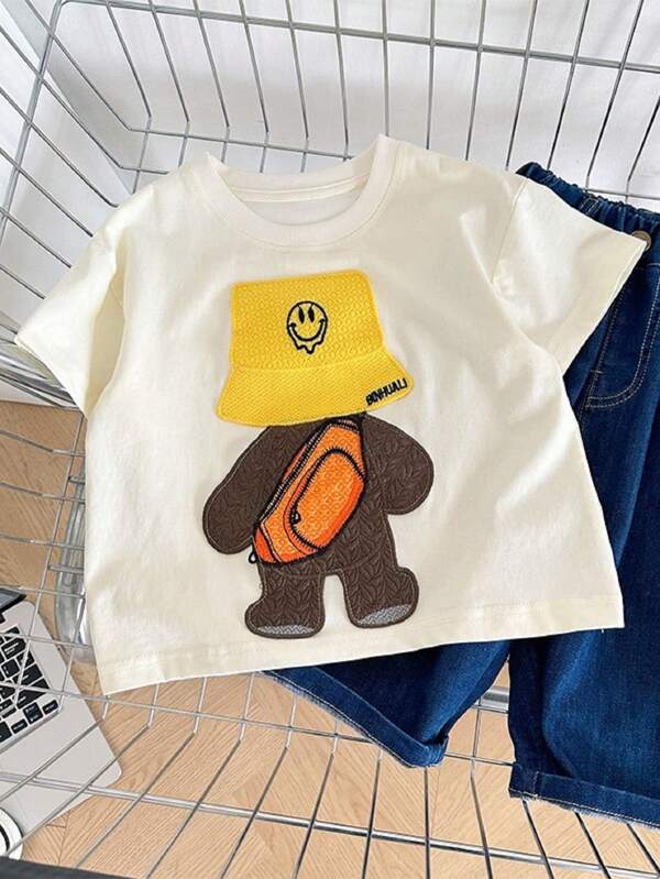 Young Boy Cartoon Graphic Tee