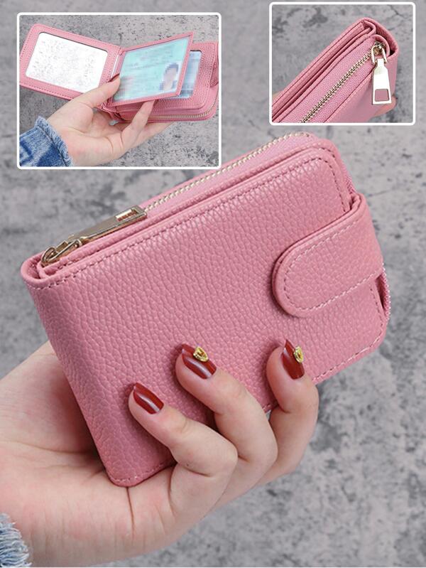 PU Wallet Card Holder Women Fashion Short Purse Clutch Zipper Money Bag Woman Small Purse