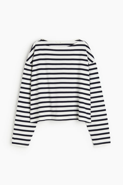 Oversized boat-neck top