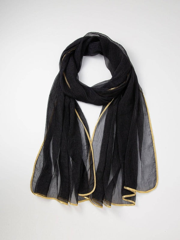 Contrast Binding Scarf