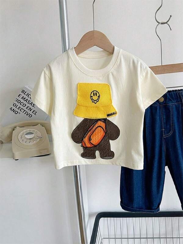 Young Boy Cartoon Graphic Tee