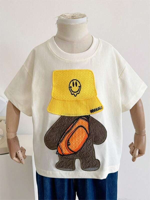 Young Boy Cartoon Graphic Tee