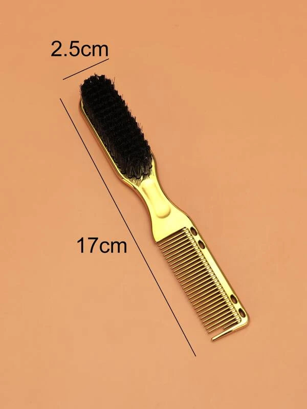 1 Barcart shop broken hair sweep beard shape, two sides combed men's oil head texture combing nylon soft hair clean beard brush