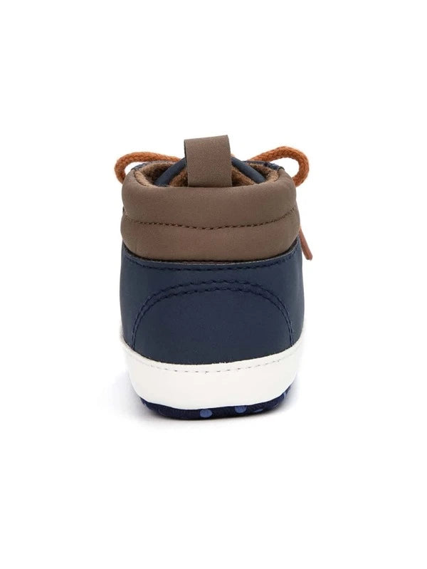 Baby Boy Lace Up Front High Top Sneakers