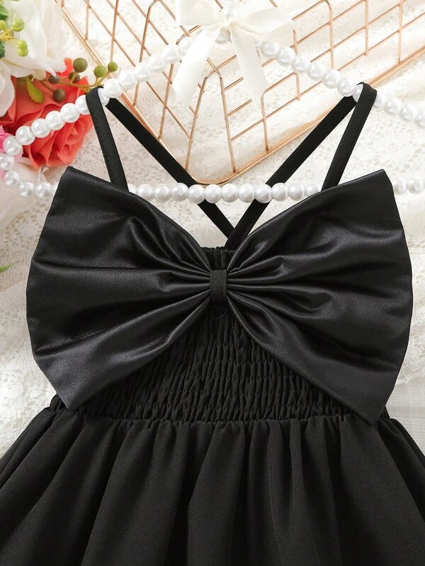 Baby Bow Front Shirred Cami Dress