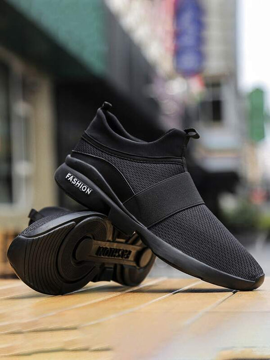 Men Letter Graphic Slip On Running Shoes