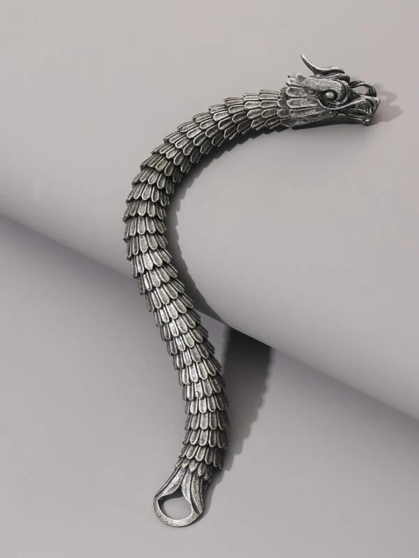 Men Chinese Dragon Design Bracelet