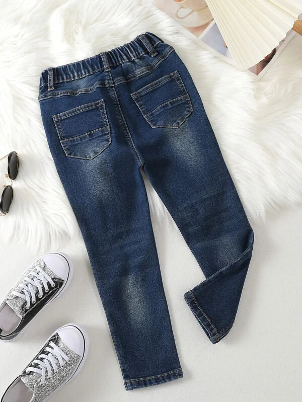 Toddler Boys Ripped Tapered Jeans