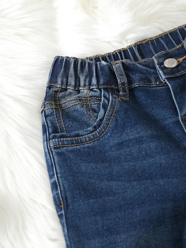 Toddler Boys Ripped Tapered Jeans