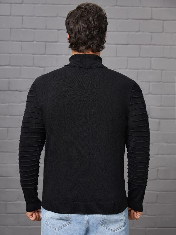 Manfinity Homme Men Solid Turtleneck Sweater