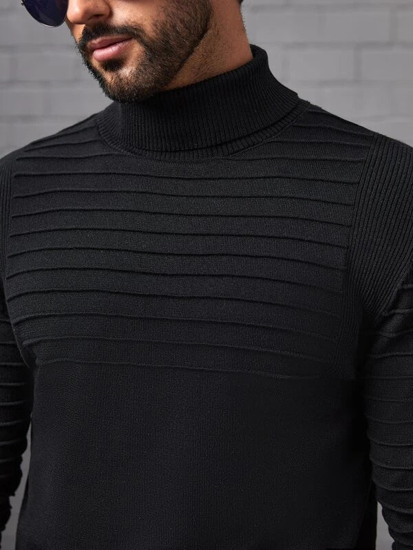 Manfinity Homme Men Solid Turtleneck Sweater