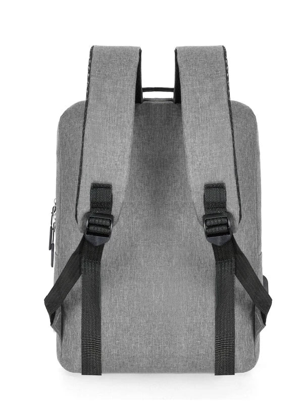 3pcs Men Two Tone USB Charging Port Laptop Backpack Set