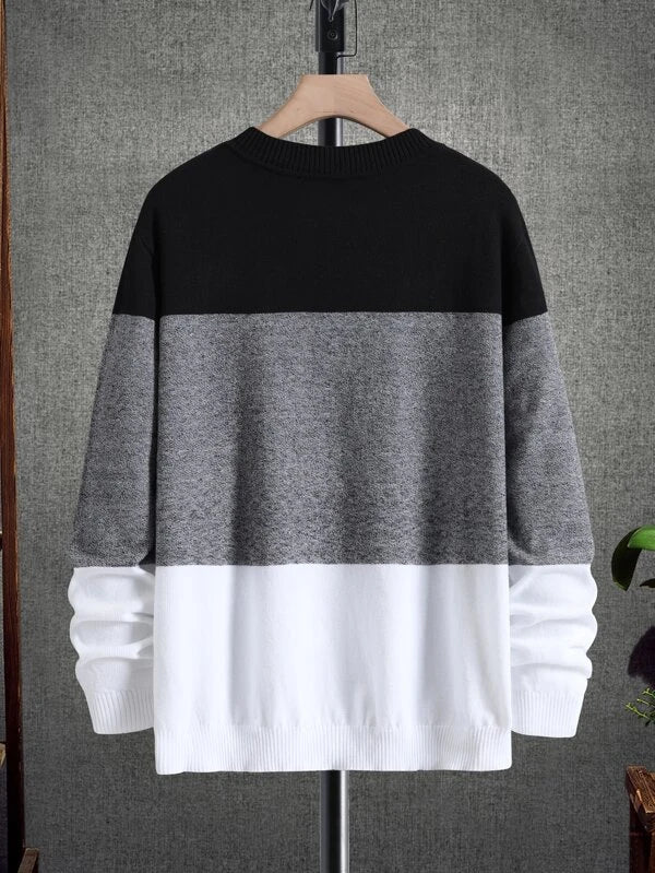 Manfinity Homme Men Color Block Drop Shoulder Sweater