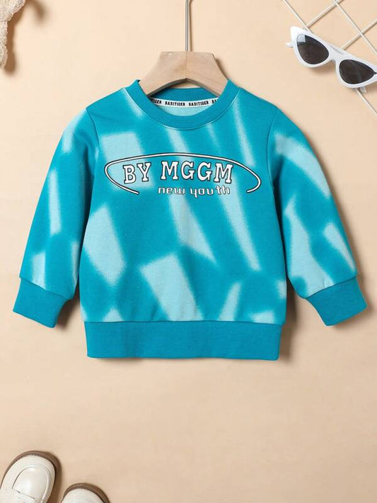 Young Boy Letter Graphic Sweatshirt