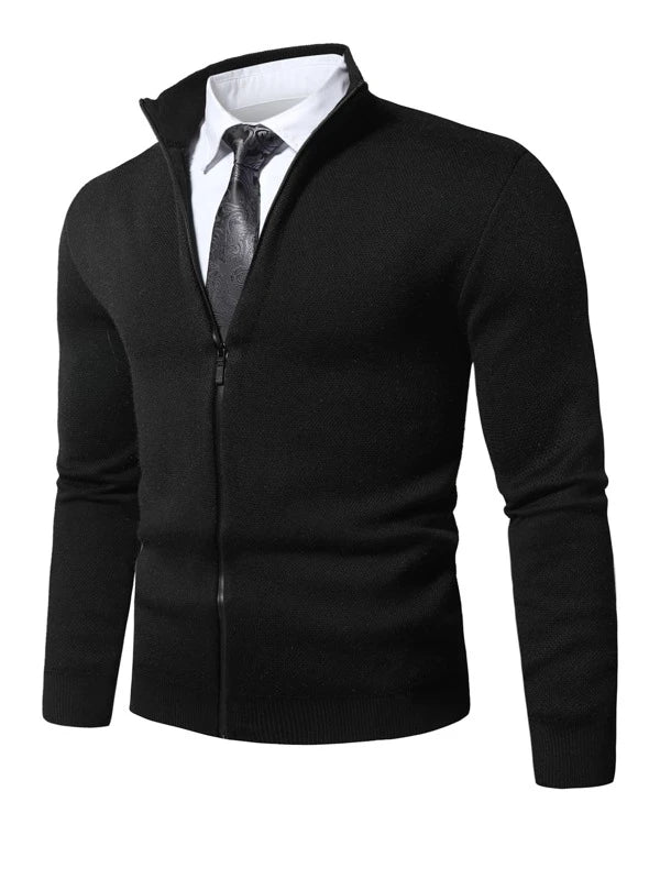 Manfinity Mode Men 1pc Zip Up Cardigan