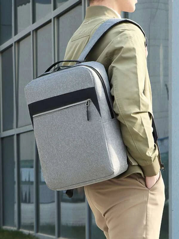 3pcs Men Two Tone Laptop Backpack Set