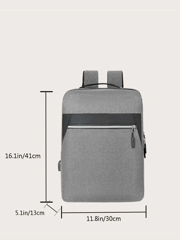 3pcs Men Two Tone Laptop Backpack Set