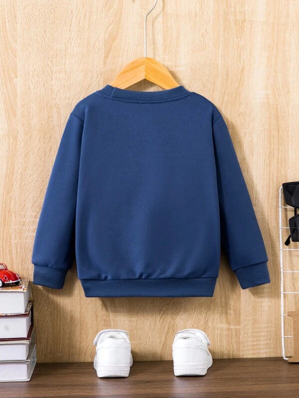 Young Boy Car Print Sweatshirt