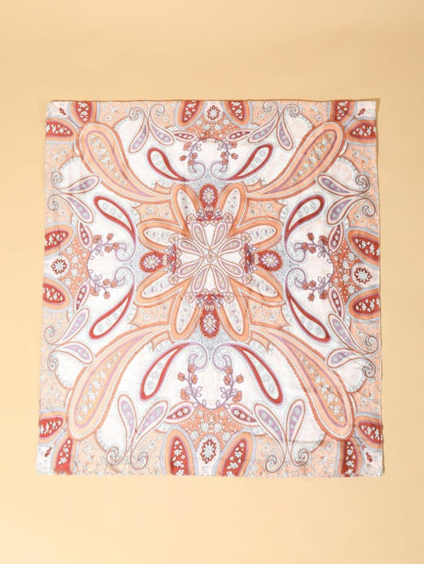 Paisley Print Chiffon Scarf