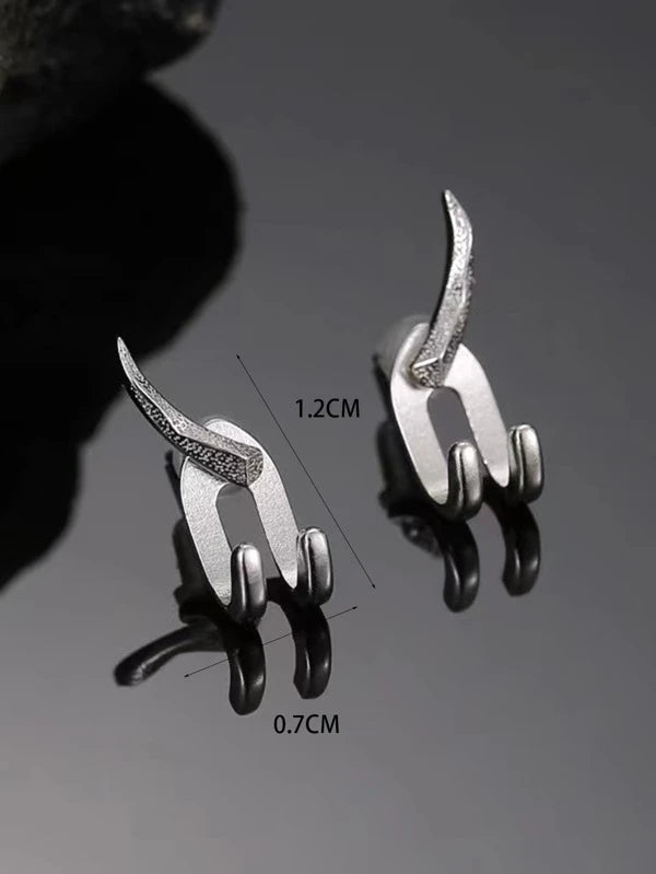 Fashionable and Popular Men Minimalist Earring Jackets Punk Hip Pop Style Alloy Material for Jewelry Gift and for a Stylish Look