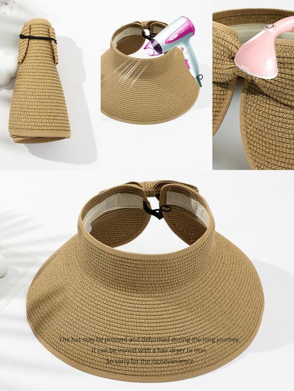 Solid Straw Visor Hat