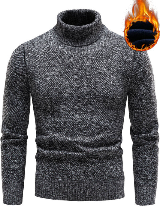 Manfinity Homme Men Turtleneck Thermal Lined Sweater