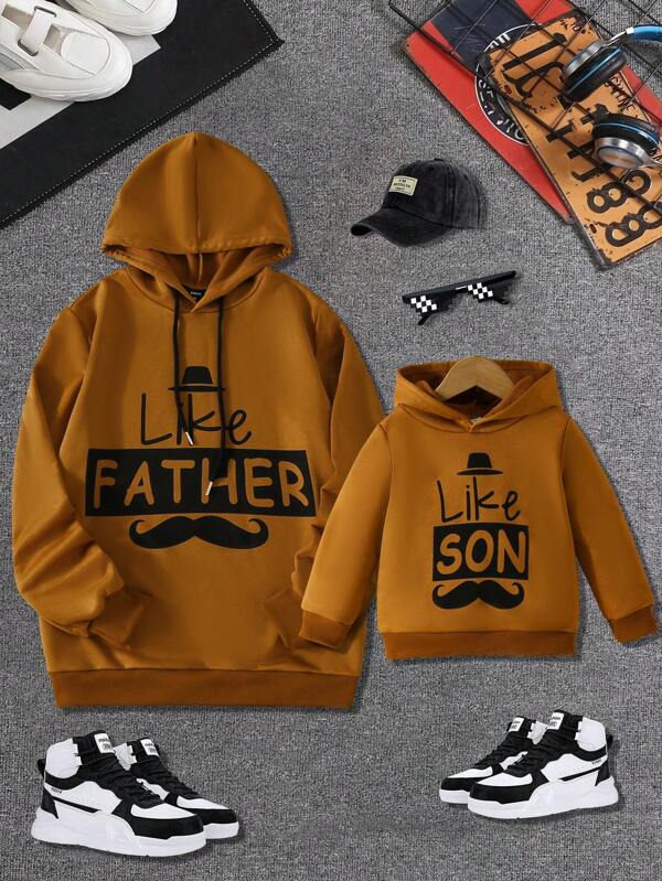 Men Letter Graphic Drawstring Hoodie