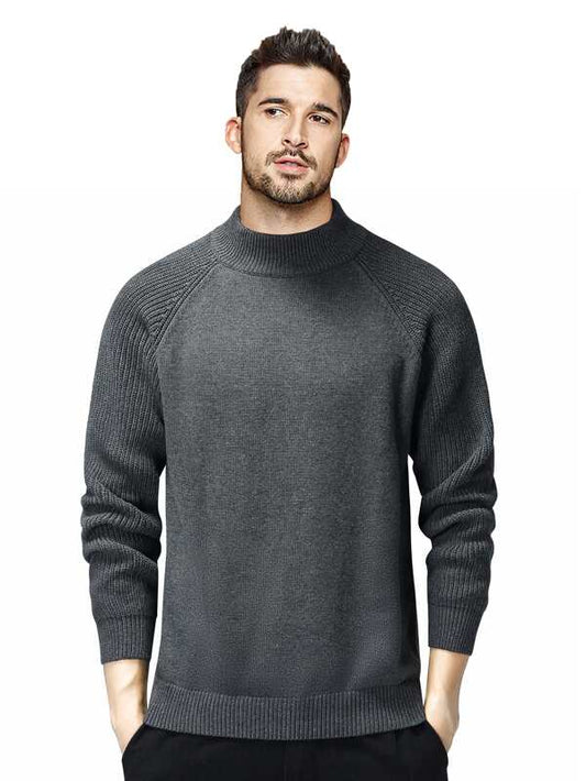 Men Solid Raglan Sleeve Sweater